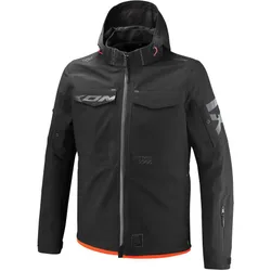 Giubbotto Moto SQUARE Nero Rosso Vivo taglia L
