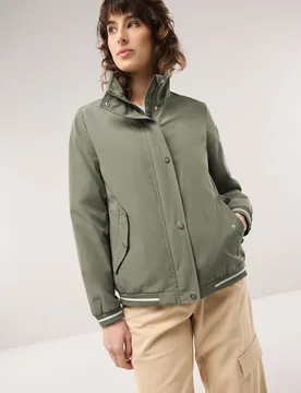 Blousonjacke Baumwollmix, normale Größen#Kurzgrößen, Farbe Grün, 22, luftiger Baumwollmix knitterfrei Damen - Walbusch - FashionsVida