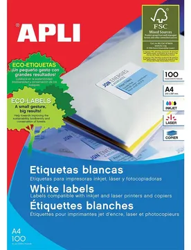 Étiquette Multi-usages 1264 Box 210x148 Mm White One Size unisex