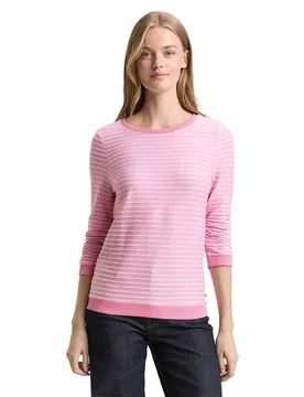 Felpa 1039980 Striped Jacquard Tonal Rose Structure Stripe M
