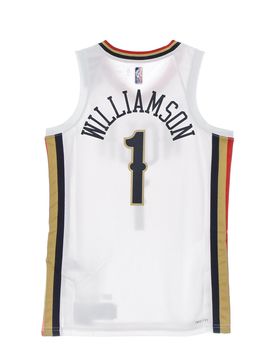 Canotta Basket Uomo Nba Dri Fit Swingman Jersey City Edition 21 No 1 Zion Williamson Neopel White/club Gold