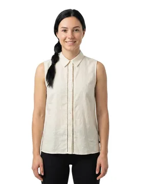 Val Sleeveless Shirt Off White L Women - Sea Ranch - FashionsVida