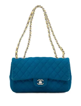 Medium Quilted Perforated Jersey Single Flap - Chanel - FashionsVida