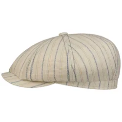 Hatteras Ledford Linen Flat Cap by - nature-blue - Size: 60 cm