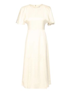 Vestito midi in raso lucido