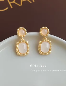 Elegant Matte Geometric Earrings Women French Square Design Fashion Commute Vintage Luxury Ear Accessories Hot114 - Aliexpress - FashionsVida