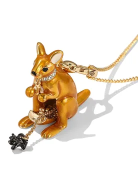 Pc Exquisite Enameled Kangaroo Pendant,Creative and Stylish Black Puppy Animal Necklace,Women Sweet Party Jewelry Props Gifts - Aliexpress - FashionsVida