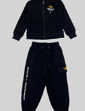 Set felpa e pantalone bambino nero
