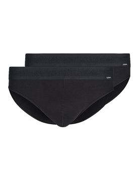 Slip 2er Pkg. COTTON RETRO black schwarz M herren