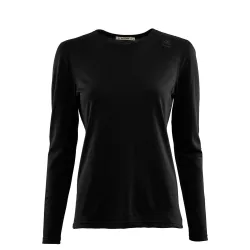 Lightwool Undershirt Long Sleeve Damen Schwarz XXXL
