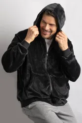 Mens 1 Pack Lounge Hoodie Black 2XL/3XL - Black - Size: 2X-Large