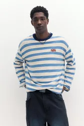 Striped Knitted T-Shirt (Size: )
