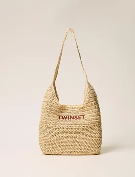 Twinset Besace en raphia au crochet - TWINSET - FashionsVida