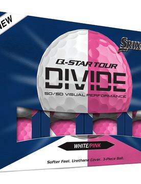 Golfbälle Q-Star Tour 6 Divide - 12er Pack, weiss/pink