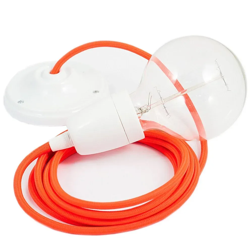 Cables Suspension Luminaire Rf15 2 M Neon Orange / White One Size - Creative - FashionsVida