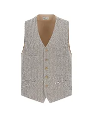 Gilet traditionnel LUSEBASTIAN marron clair 46