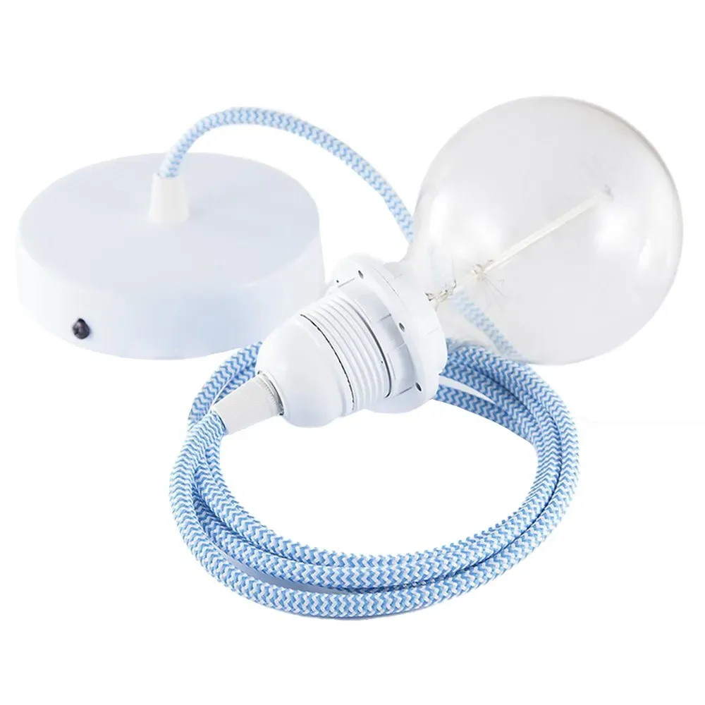 Cables Lampe Suspendue Pendel Pour Abat-jour Rz11 Zigzag 2 M Turquoise / White One Size - Creative - FashionsVida