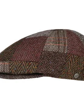 Nestor Patchwork Flat Cap by - dark brown - Size: 59 cm - Bugatti - FashionsVida