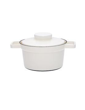 Emaille Topf mit Deckel Aromapot - Truehomeware 20cm 1,75l weiss baby