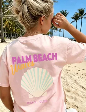 Pieza Blusa de manga corta informal con estampado de conchas marinas para niñas preadolescentes, prenda infantil estudiantil, cómoda y de moda prefe - Shein - FashionsVida