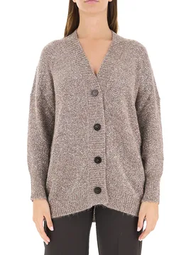 Cardigan glitterato BEIGE S - D.EXTERIOR - FashionsVida