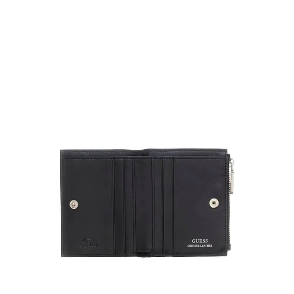 Poretfeuille compact en cuir à motifs - Guess - FashionsVida