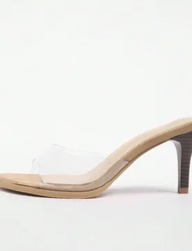Nuevos zapatos de mujer tipo mules para el verano, sandalias de tacón alto de punta cuadrada, tacones de gatito - Shein - FashionsVida