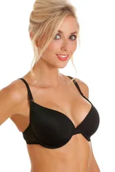 Underwired Padded Multiway T-Shirt Bra - Black - Size: 32DD