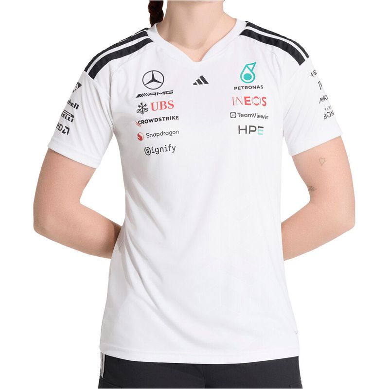 Mercedes - amg petronas formula 1 team driver camiseta manga corta mujer Blanco (M)
