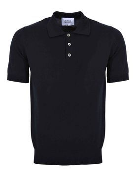 Polo In Filato Di Cotone Notte