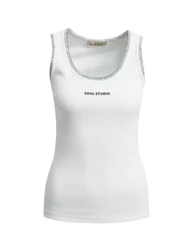 FITTED RIB TANKTOP CONTRAST STITCH female