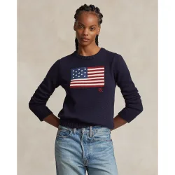 Jersey de mujer de algodón con bandera