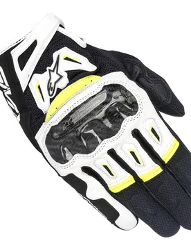 Guanti Smx-2 Air Carbon V2 Nero / Bianco / Giallo - Alpinestars - FashionsVida