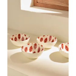 Set de 4 bowls de melamina para exterior Ikat