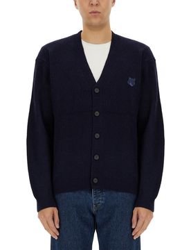 Bold Fox Head Patch Comfort Ribbed Cardigan