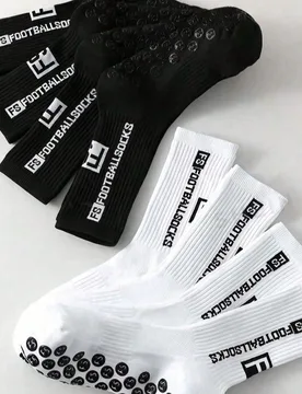 Pares de calcetines deportivos para hombres, de material de nailon, con gel antideslizante, adecuados para fútbol, correr, entrenamiento físico, yog - Shein - FashionsVida