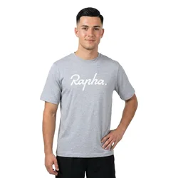 Maglietta A Maniche Corte Cotton Large Logo Grey / White