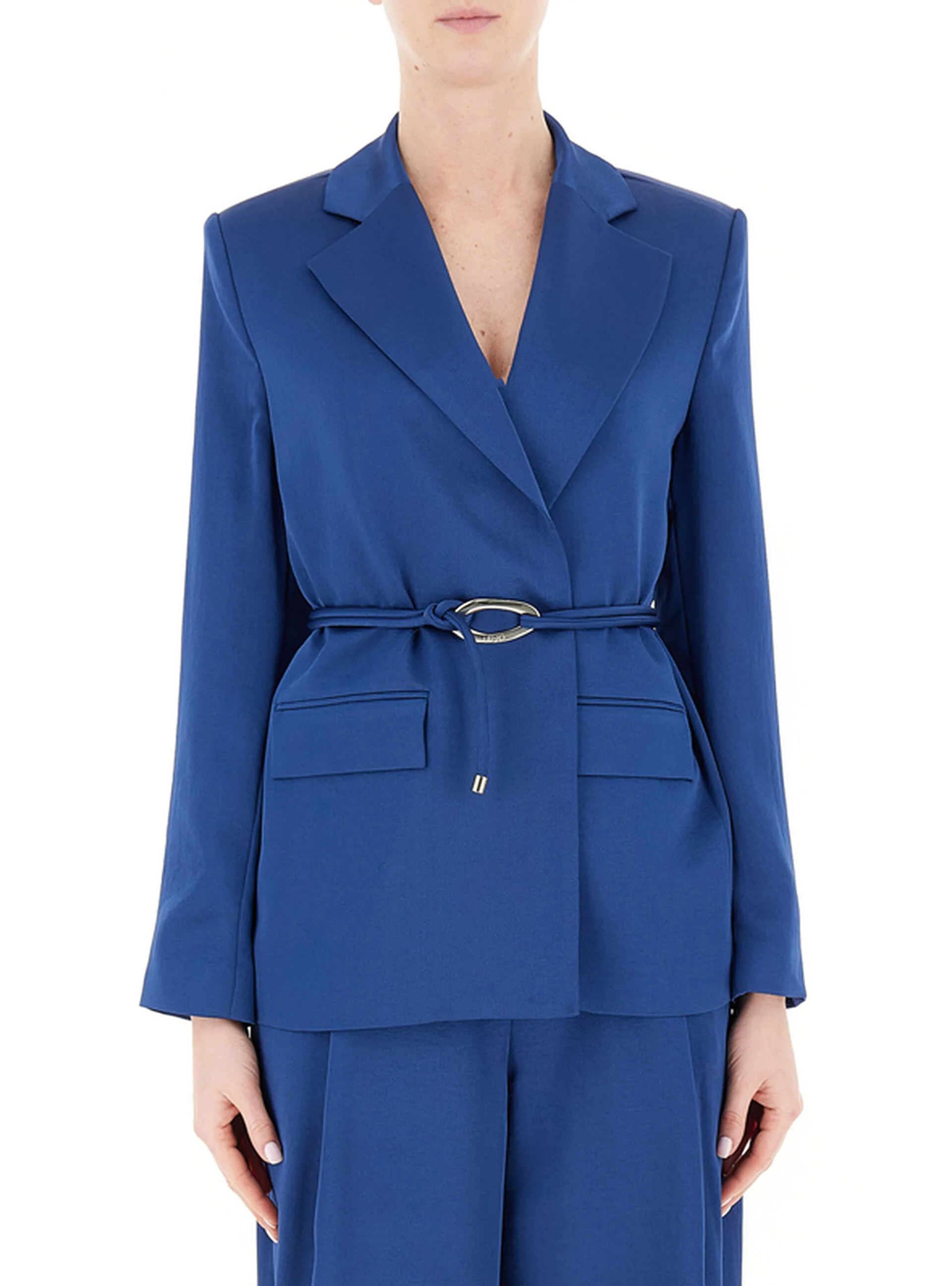 Blazer in satin BLU OCEANO 42 - Liu jo - FashionsVida