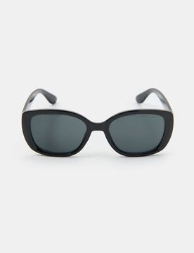 Occhiali da sole con montatura rettangolare - nero