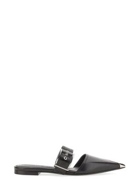 Punk Buckle 40mm Leather Mules