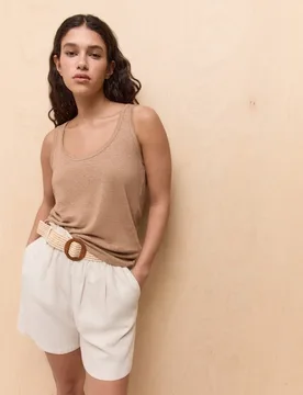Camiseta lisa sin mangas de mujer - Easy Wear - FashionsVida