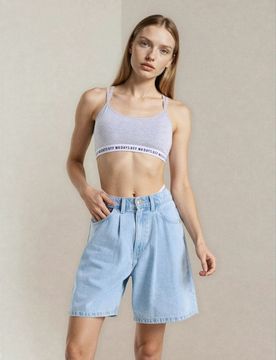 Sinsay - Bermuda in denim - blu