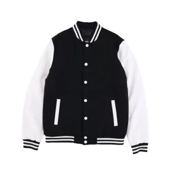 Giubbotto College Uomo Oldschool College Jacket Black/white