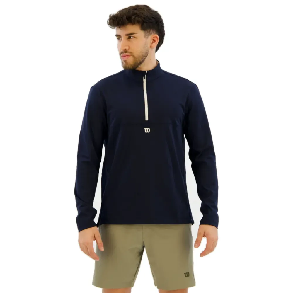 Elevete Performance Half Zip Sweatshirt Classic Navy 2XL - Wilson - FashionsVida