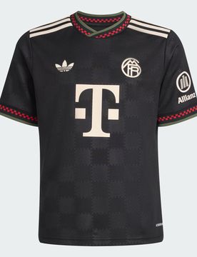 Maglia Third FC Bayern MÃ¼nchen 25/26 9-10A Black / Halo Ivory