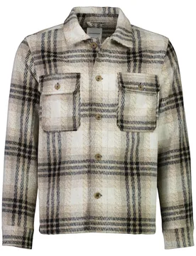 Wool touch check overshirt male - L - FashionsVida