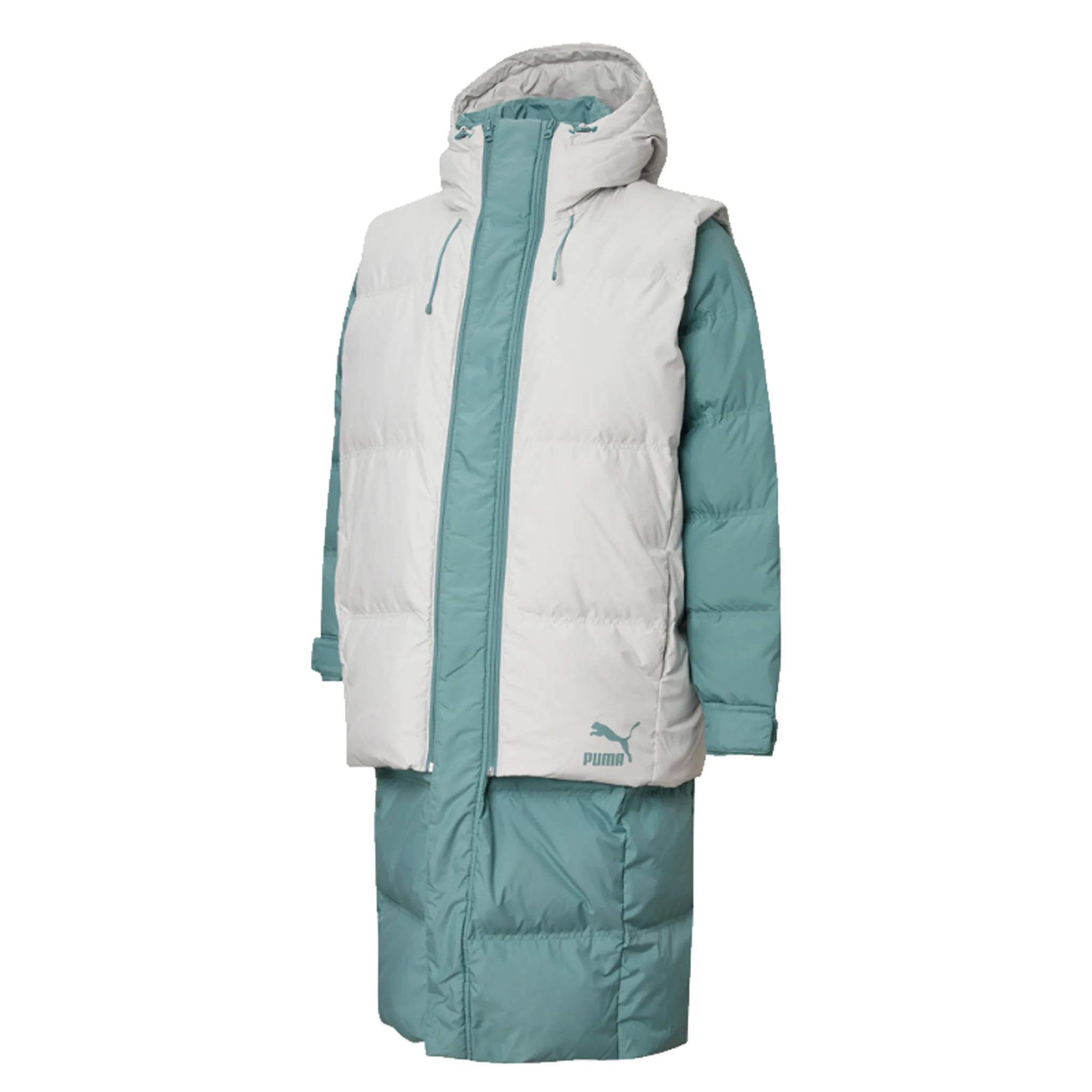 Set Layer Mens Teal Padded Coat - Size Small - Puma - FashionsVida