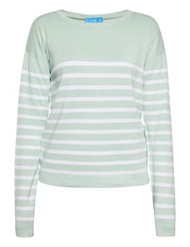 SANIKA Jersey verde claro / blanco