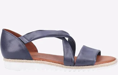 Gemma Leather Sandals Womens - Navy - Size Uk 8
