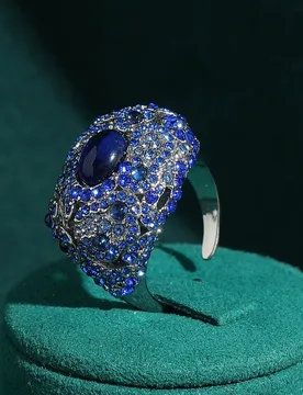 Vintage Glass Blue Rings for Woman Silver Color Rhinestone Accessories 2026 Trends Classic Engagement High Quality Jewelry Brand - Aliexpress - FashionsVida